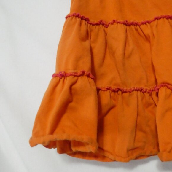 TANGERINE | size 12 | Vibrant Orange Ruffle Cotton Skirt - Skorts - Picture 6 of 14
